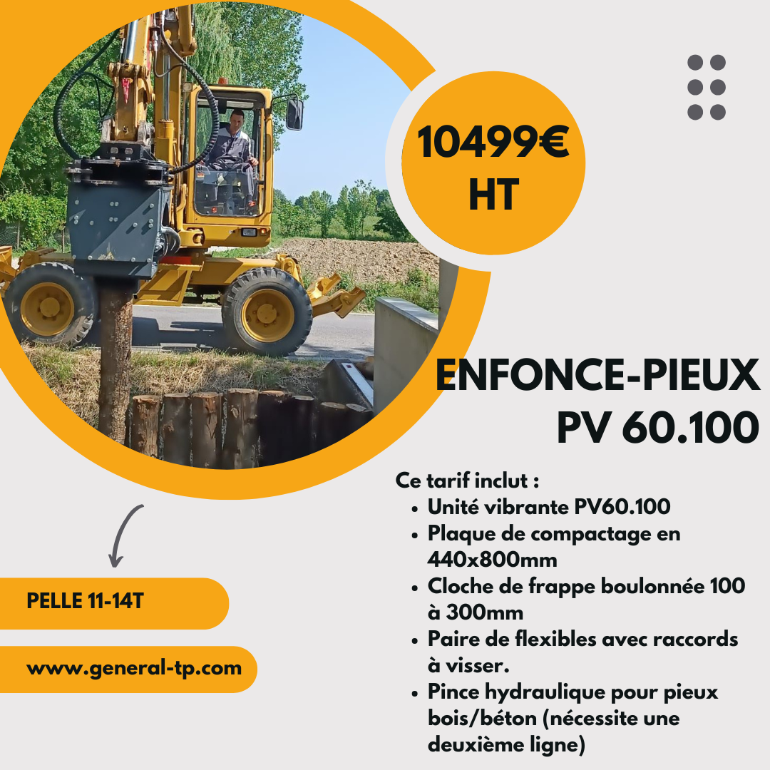 enfonce pieux pour compactage